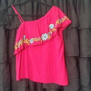 One shoulder blouse